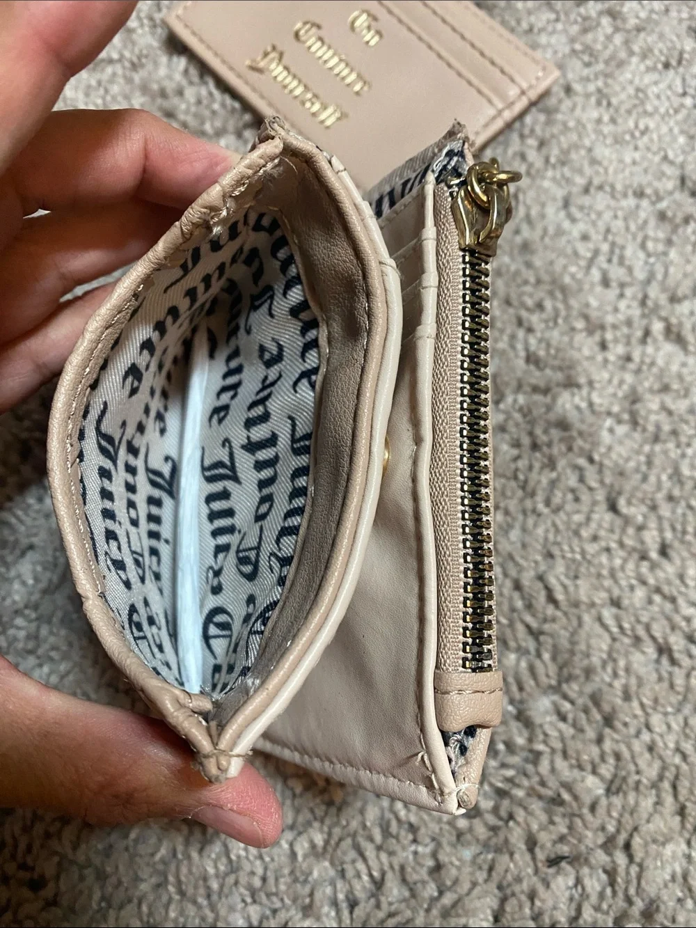Juicy Couture Pale Pink Card Holder and Coin Pouch Set